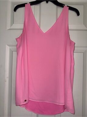 Lilly Pulitzer Reversible Women's V-Neck Pink Layered Tank Top